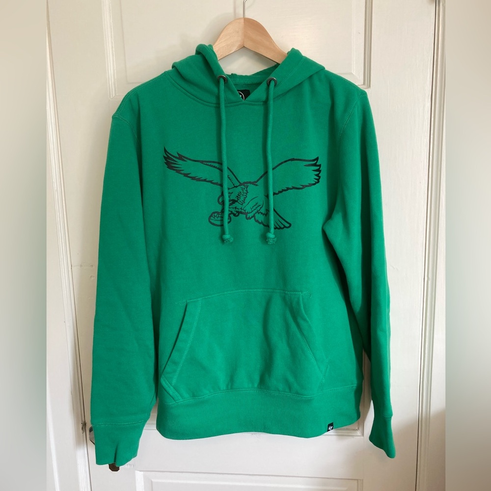 Philadelphia Eagles Kelly Green Hoodie, 47 Brand - Men’s Small